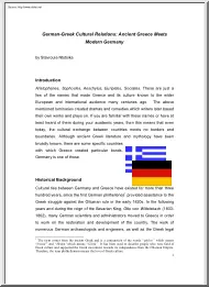 Stavroula Ntotsika - German Greek Cultural Relations, Ancient Greece Meets Modern Germany