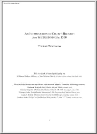 An Introduction to Church History, From the Beginning to 1500, Course Textbook
