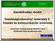Gazdaságtudományi ismeretek II