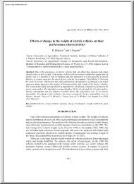 Berjoza-Jurgena - Effects of Change in the Weight of Electric Vehicles on their Performance Characteristics