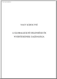 Nagy Károlyné - A globalizáció