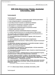 BMF-KGK Államvizsga Tételek