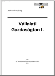 Vállalati gazdaságtan I