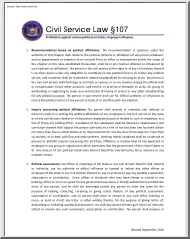 Civil Service Law Paraghraph 107