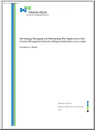 Samsideen A. Quadri - Developing, Managing and Maintaining Web Applications with Content Management Systems, Drupal and Joomla as case study