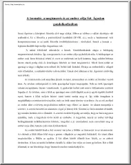 A teremtés, a megismerés és az ember célja Szent Ágoston gondolkodásában