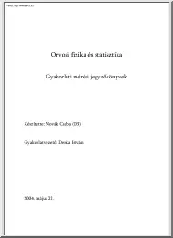 Orvosi fizika és statisztika mérési