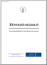 Fényező mázoló, szakmaismertető információs mappa
