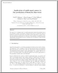 Johnson-Lamper - Application of multi agent games to the prediction of financial time series