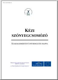 Kézi szőnyegcsomózó, szakmaismertető információs mappa