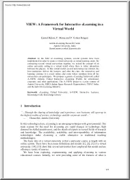 Bijlani-Manoj-Rangan - A Framework for Interactive E-learning in a Virtual World