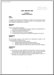 Civil Service Law, General Provision