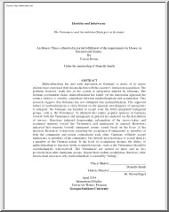 Carson Downs - The Vietnamese and Assimilation Strategies in Germany