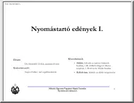 Nyomástartó edények I