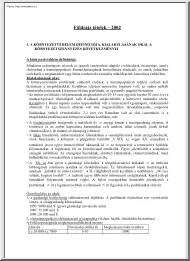 Földrajz tételek, 2002