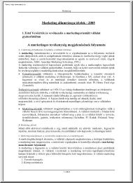 Marketing államvizsga tételek, 2005