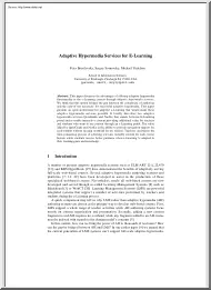 Brusilovsky-Sosnovsky-Yudelson - Adaptive Hypermedia Services for E-Learning