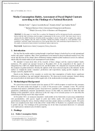 Fodor-Csiszárik-Jackel - Media Consumption Habits, Assessment of Payed Digital Contents according to the Findings of a National Research