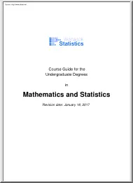 Course Guide for the Undergraduate Degrees in Mathematics and Statistics