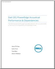 Dell 13G PowerEdge Acoustical Performance & Dependencies