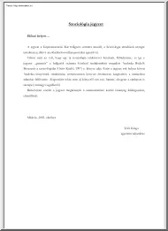 Tóth Kinga - Szociológia jegyzet