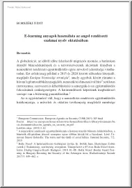 Borszéki Judit - E-learning anyagok használata az angol rendészeti szakmai nyelv oktatásában