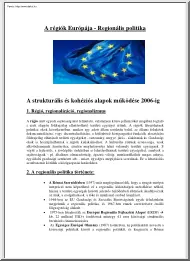 A régiók Európája, regionális politika