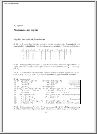 A matematikai logika alapműveletei