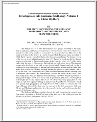 Viktor Rydberg - Investigations into Germanic Mythology