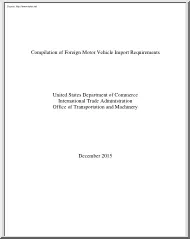 Compilation of Foreign Motor Vehicle Import Requirements