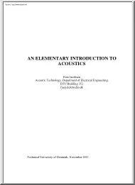 Finn Jacobsen - An elementary introduction to acoustics
