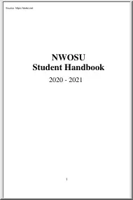 NWOSU, Student Handbook