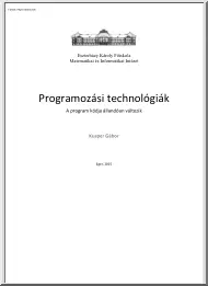 Kusper Gábor - Programozási