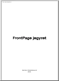 Barhács - Frontpage 2000 jegyzet