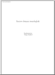 Varga Szilárd - Szerves kémia