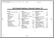 Chevrolet Captiva kezelői kézikönyv