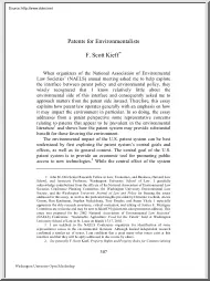 F. Scott Kieff - Patents for Environmentalists
