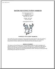 Bigfork High School, Student Handbook