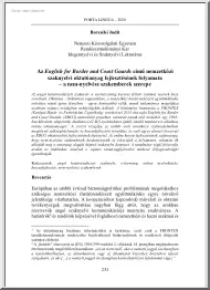 Borszéki Judit - Az English for Border and Coast Guards című nemzetközi szaknyelvi oktatóanyag fejlesztésének folyamata, a nem-nyelvész szakemberek szerepe