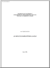 Dr. Földes Zoltán - Az oktatás