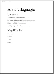 A víz világnapja