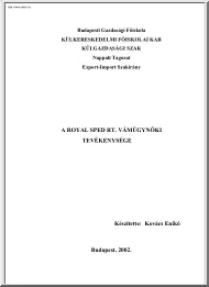 Kovács Enikő - A Royal Sped Rt