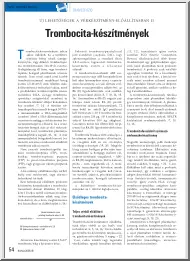 Trombocita készítmények