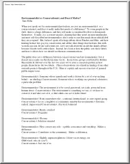 Jane Elder - Environmentalist or Conservationist, and Does it Matter