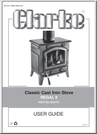 Classic Cast Iron Stove Regal II, User Guide