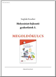 Széplaki Erzsébet - Helyesírást