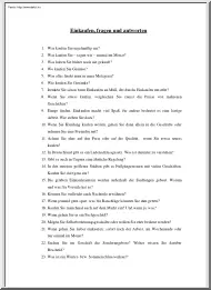 Einkaufen, fragen und antworten