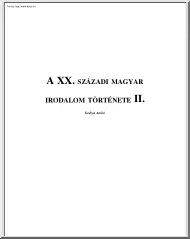 Godzsa Anikó - A XX. századi magyar