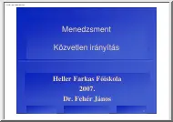 Dr. Fehér János - Menedzsment