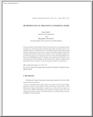 Catao-Falcetti - Determinants of Argentinas External Trade